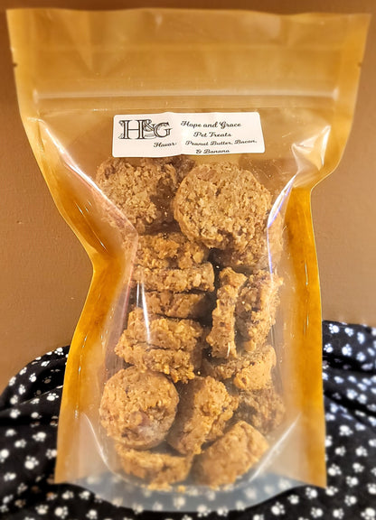 Peanut Butter Banana Bacon Treats (Large bag)